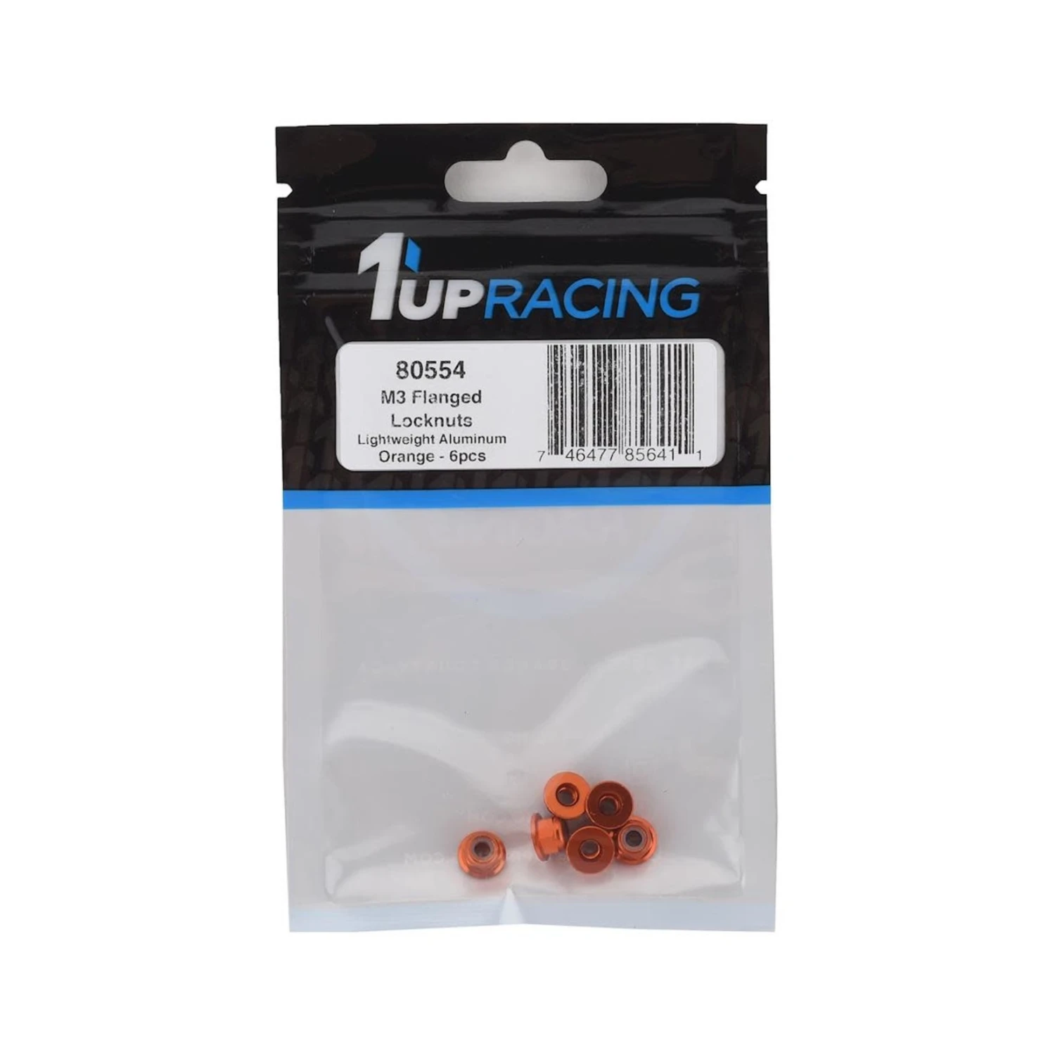 1UP Racing 3mm Aluminum Flanged Locknuts (Orange) (6) #80554 2 1UP Racing 3mm Aluminum Flanged Locknuts (Orange) (6) #80554 - Image 2