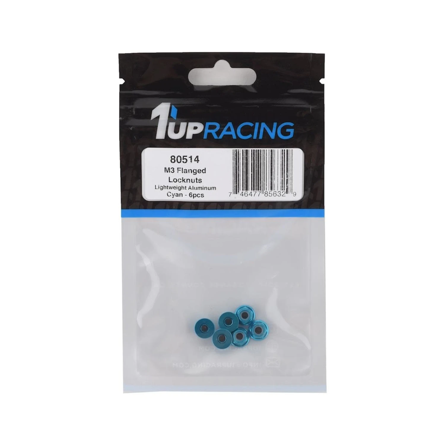 1UP Racing 3mm Aluminum Flanged Locknuts (Blue) (6) #80514 2 1UP Racing 3mm Aluminum Flanged Locknuts (Blue) (6) #80514 - Image 2