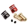 1UP Racing Heatsink Bullet Plug Grips W/5mm Bullets (Black/Red) #190436
