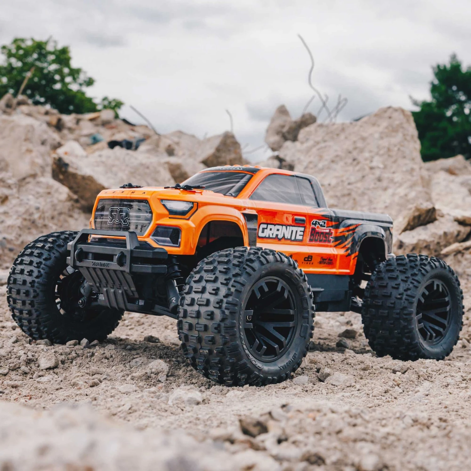 Arrma 1/10 Granite 4X2 Boost Mega 550 Brushed Monster Truck RTR, With Battery & Charger, Orange #ARA4102SV4T1 2 Arrma 1/10 Granite 4X2 Boost Mega 550 Brushed Monster Truck RTR, With Battery & Charger, Orange #ARA4102SV4T1 - Image 2