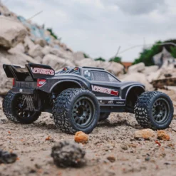 Arrma 1/10 Vorteks 4X2 Boost Mega 550 Brushed Stadium Truck RTR (Gun Metal) #ARA4105V4T2 -Car Airplane Model Shop arrma arrma 1 10 vorteks 4x2 boost mega 550 brushe 6