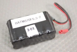 BATM370F5-5-2 370MAh NiMH FLAT 5 BEC Connector Battery