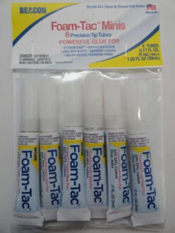 BCCSFOAMTACMINI BEACON Foam-Tac Minis Foam Adhesive Glue - 6 Pack Great For EPP EPO Depron Foam