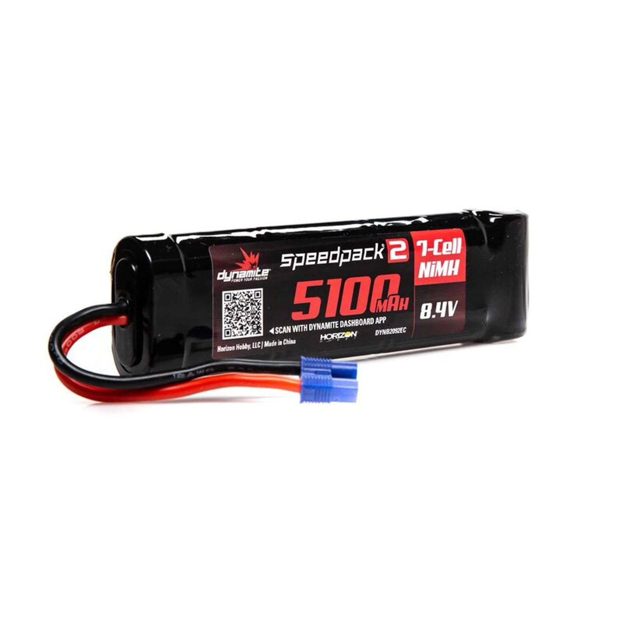 DYNB2092EC DYNAMITE 8.4V 5100mAh 7-Cell Speedpack2 Flat NiMH Battery: EC3 1 DYNB2092EC DYNAMITE 8.4V 5100mAh 7-Cell Speedpack2 Flat NiMH Battery: EC3