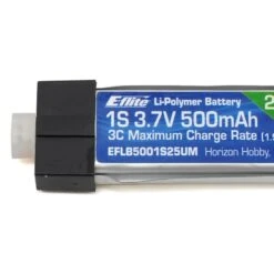 E-flite 1S 25C High Current LiPo Battery Pack W/UMX Connector (3.7V/500mAh) #EFLB5001S25UM