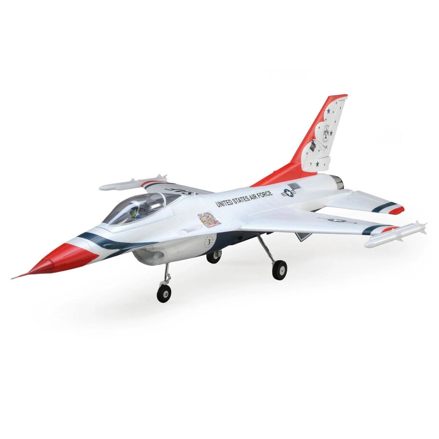 E-flite F-16 Thunderbird 70mm BNF Basic Electric Jet Airplane (815mm) W/AS3X & SAFE Select #EFL78500 1 E-flite F-16 Thunderbird 70mm BNF Basic Electric Jet Airplane (815mm) W/AS3X & SAFE Select #EFL78500