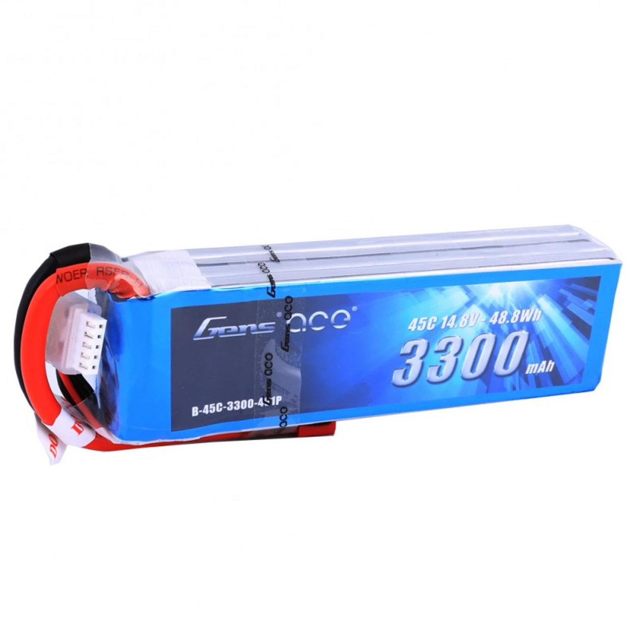 GA45C33004SD Gens Ace 3300mAh 14.8V 45C 4S1P Lipo Battery Deans Plug 1 GA45C33004SD Gens Ace 3300mAh 14.8V 45C 4S1P Lipo Battery Deans Plug