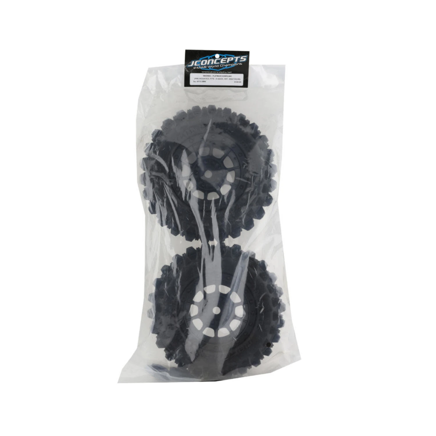 JConcepts Magma Pre-Mounted Monster Truck Tires W/Hazard Wheel (Black) (2) (Platinum) #4013-3994 2 JConcepts Magma Pre-Mounted Monster Truck Tires W/Hazard Wheel (Black) (2) (Platinum) #4013-3994 - Image 2