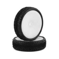 JConcepts Pin Swag 2.2" Pre-Mounted 2WD Front Buggy Carpet Tires (White) (2) (Pink) W/12mm Hex #3181-101011