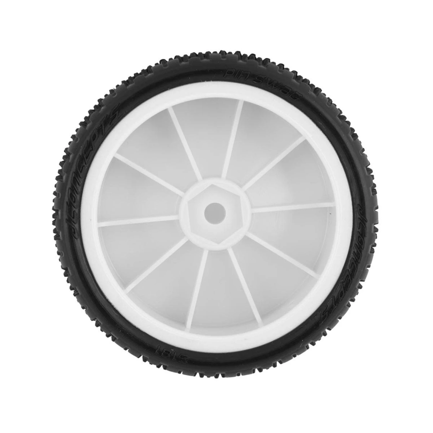 JConcepts Pin Swag 2.2" Pre-Mounted 2WD Front Buggy Carpet Tires (White) (2) (Pink) W/12mm Hex #3181-101011 2 JConcepts Pin Swag 2.2" Pre-Mounted 2WD Front Buggy Carpet Tires (White) (2) (Pink) W/12mm Hex #3181-101011 - Image 2