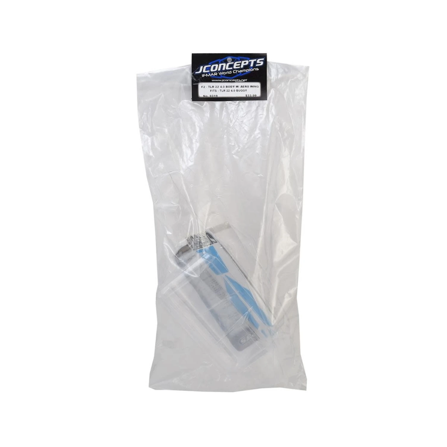 JConcepts TLR 22 4.0 "F2" Buggy Body W/Aero Wing (Clear) #0319 2 JConcepts TLR 22 4.0 "F2" Buggy Body W/Aero Wing (Clear) #0319 - Image 2