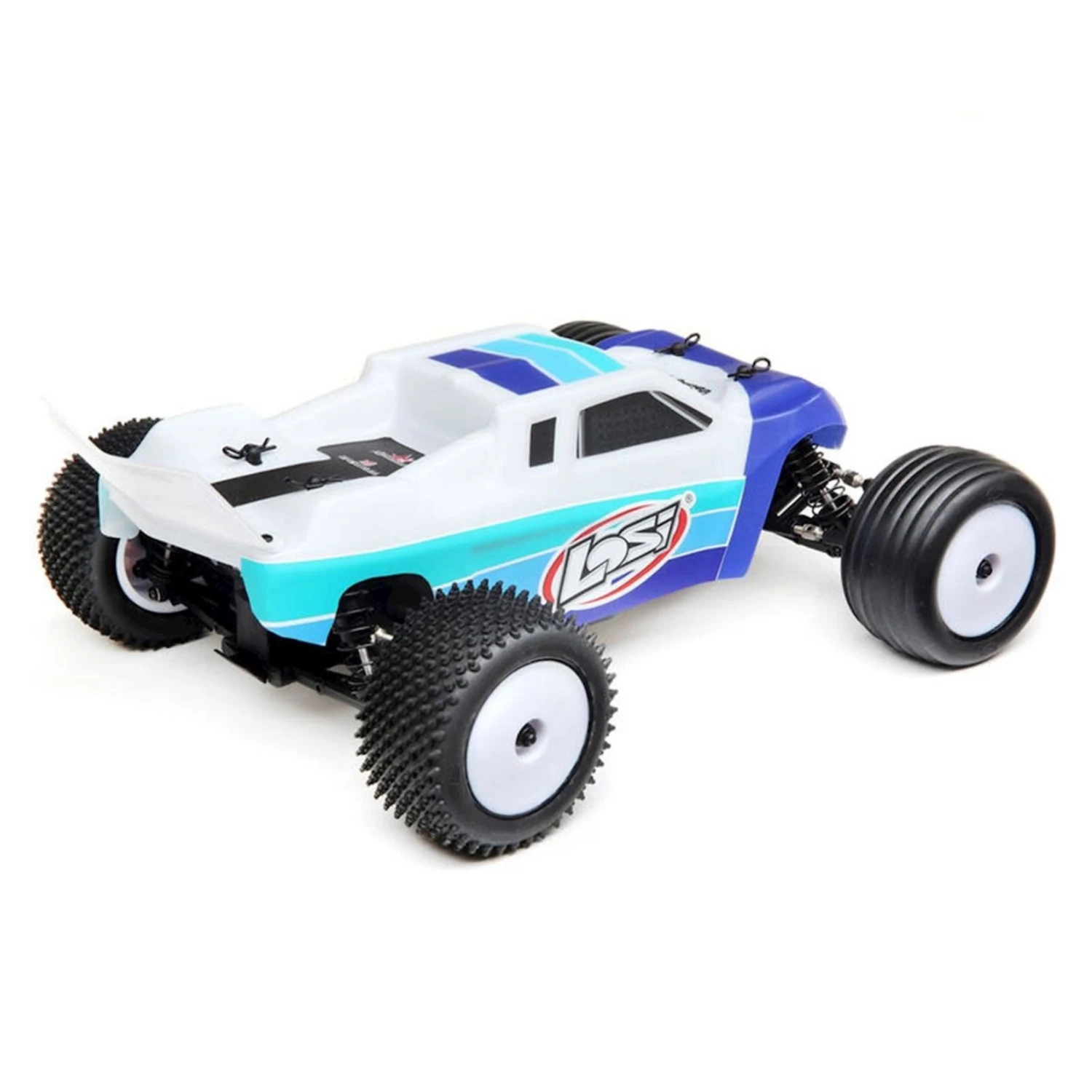 Losi Mini-T 2.0 1/18 RTR 2WD Brushless Stadium Truck (Blue) W/2.4GHz Radio, Battery & Charger #LOS01019T2 2 Losi Mini-T 2.0 1/18 RTR 2WD Brushless Stadium Truck (Blue) W/2.4GHz Radio, Battery & Charger #LOS01019T2 - Image 2