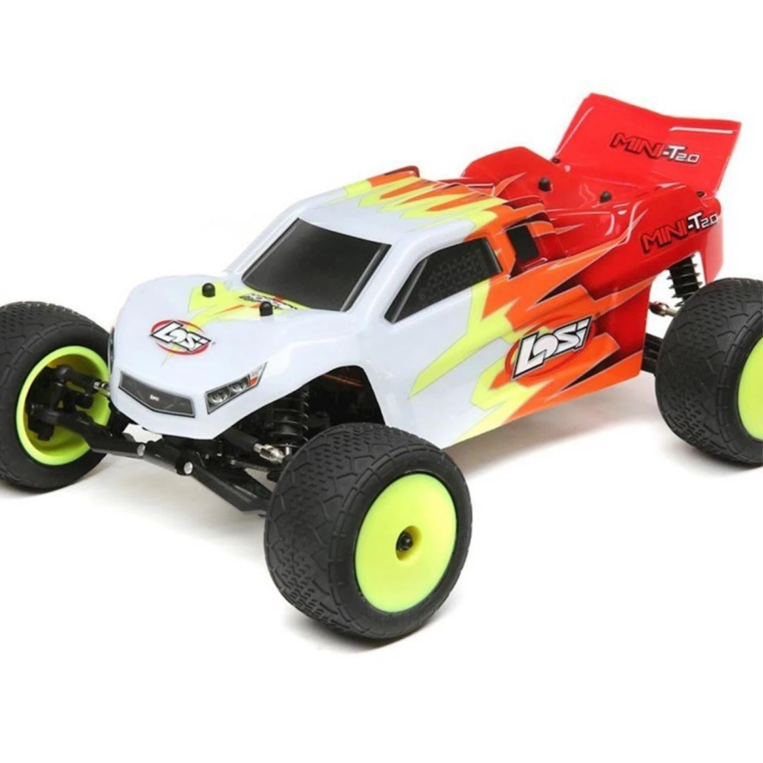Losi Mini-T 2.0 1/18 RTR 2wd Stadium Truck (Red/White) W/2.4GHz Radio, Battery & Charger #LOS01015T1 1 Losi Mini-T 2.0 1/18 RTR 2wd Stadium Truck (Red/White) W/2.4GHz Radio, Battery & Charger #LOS01015T1