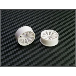 PN Racing Mini-Z 2WD Machine Cut 10-Spoke Front Wheel F1 White #210WF1