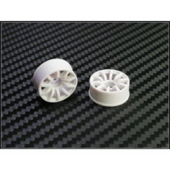 PN Racing Mini-Z 2WD Machine Cut 10-Spoke Front Wheel F0 White #210WF0