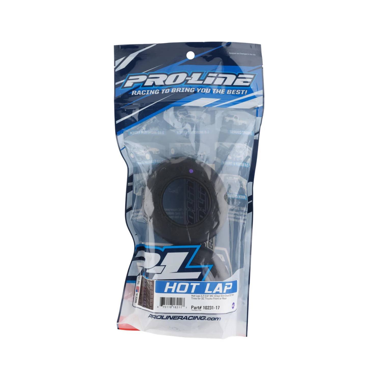 Pro-Line 1/10 Hot Lap 2.2"/3.0" Dirt Oval Short Course Tires (2) (Clay) #10231-03 5 Pro-Line 1/10 Hot Lap 2.2"/3.0" Dirt Oval Short Course Tires (2) (Clay) #10231-03 - Image 5