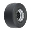 Pro-Line 1/16 Reaction Rear Tires MTD 8mm Black/Silver (2) (Losi Mini Drag) #10218-10