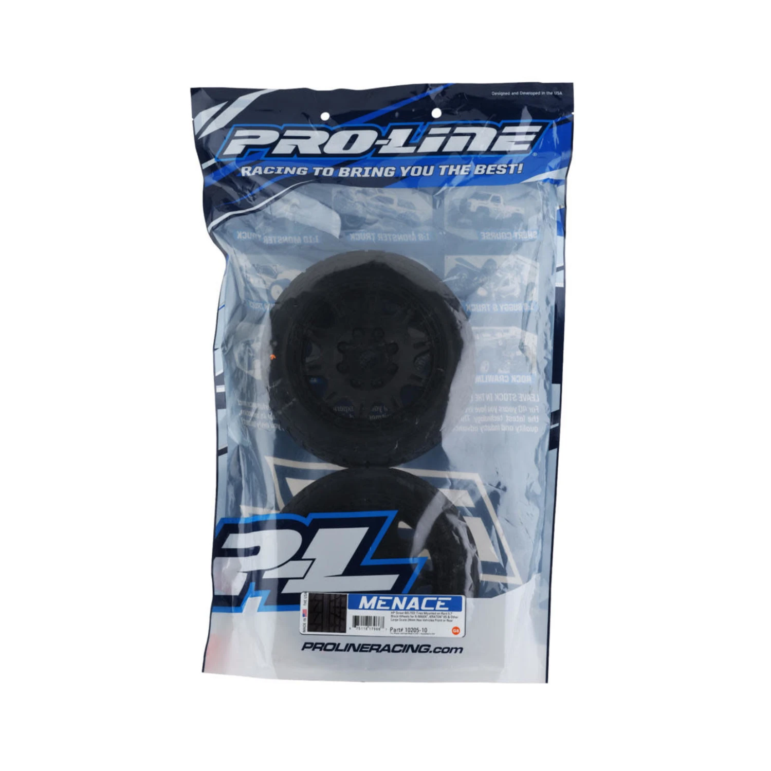 Pro-Line 1/6 Menace HP Belted Pre-Mounted 8S Monster Truck Tire (Black) (2) (G8) W/24mm Hex #10205-10 3 Pro-Line 1/6 Menace HP Belted Pre-Mounted 8S Monster Truck Tire (Black) (2) (G8) W/24mm Hex #10205-10 - Image 3