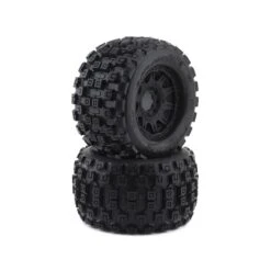Pro-Line Badlands MX38 3.8" Tire W/Raid 8x32 Wheels (Black) (2) (M2) W/Removable Hex #10127-10
