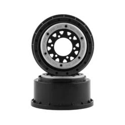 Pro-Line Raid Bead-Loc 2.2/3.0" Short Course Wheels (Silver/Black) (2) W/12mm & 14mm Removable Hex #2811-03
