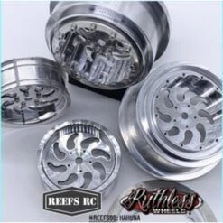 Reefs RC Kahuna Beadlock Drag Wheels W/ Rings And Hardware (4pcs) #REEFS80
