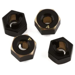 Samix SCX24 Brass Hex Adapter (4) (4mm) #SCX24-4063-4