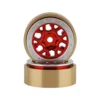 SSD RC 1.0” Boxer Aluminum/Brass Beadlock Wheels (Red) (2) #SSD00550