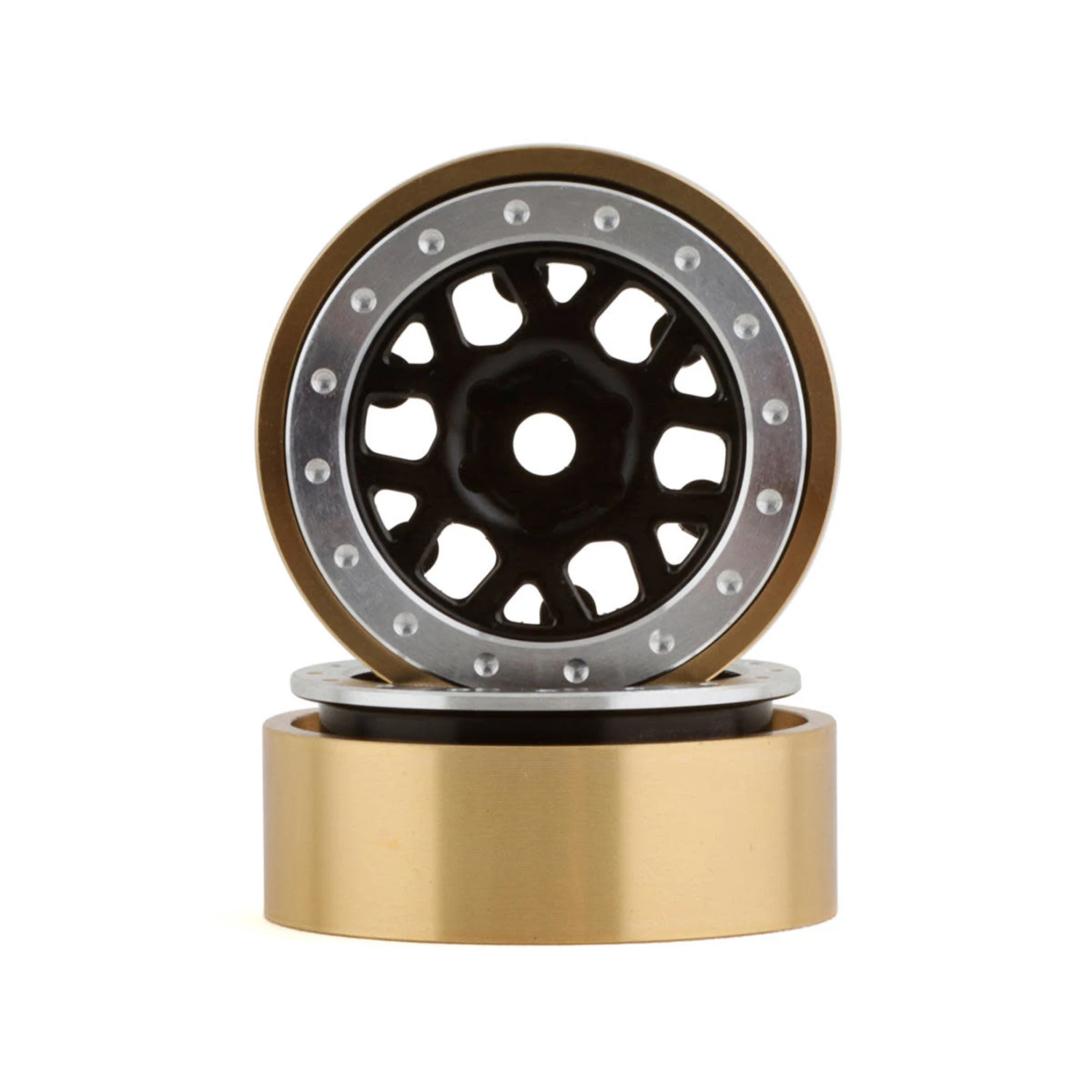 SSD RC 1.0” Boxer Aluminum/Brass Beadlock Wheels (Black) (2) #SSD00552 1 SSD RC 1.0” Boxer Aluminum/Brass Beadlock Wheels (Black) (2) #SSD00552