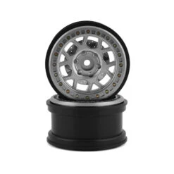 SSD RC 2.9โ Boxer Beadlock Wheels W/Brake Rotor (Silver) (2) #SSD00557