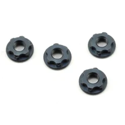 Tekno RC 7mm Serrated Wheel Nuts (Gun Metal) (4) #TKR6274