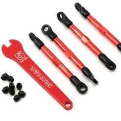 Traxxas Aluminum Toe Links (Red) (4) (Front/Rear) #7038x