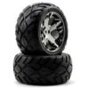 Traxxas Anaconda Rear Tires W/All-Star Wheels (2) (Black Chrome) (Standard) #3773A