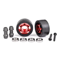 Traxxas X-Maxx/XRT Wheelie Bar Wheels (Red-Anodized) #7775R