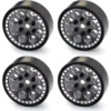 Treal SCX24 Beadlock Wheels W/Brass Rings 22g (Gray) #X002P8XKPD