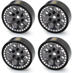 Treal SCX24 Beadlock Wheels W/Brass Rings 22g (Gray) #X002P8XKPD