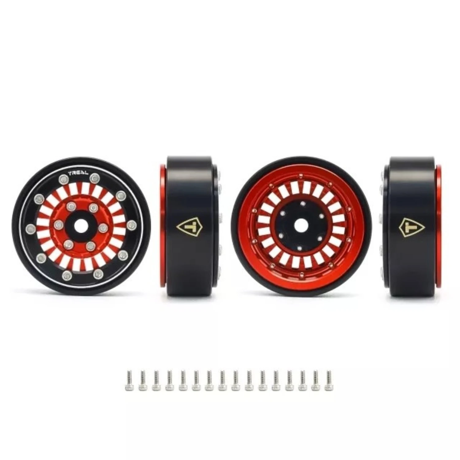 TREAL Type-C 1.0" Beadlock Wheels For Axial SCX24 (Red) #X003932QM1 3 TREAL Type-C 1.0" Beadlock Wheels For Axial SCX24 (Red) #X003932QM1 - Image 3