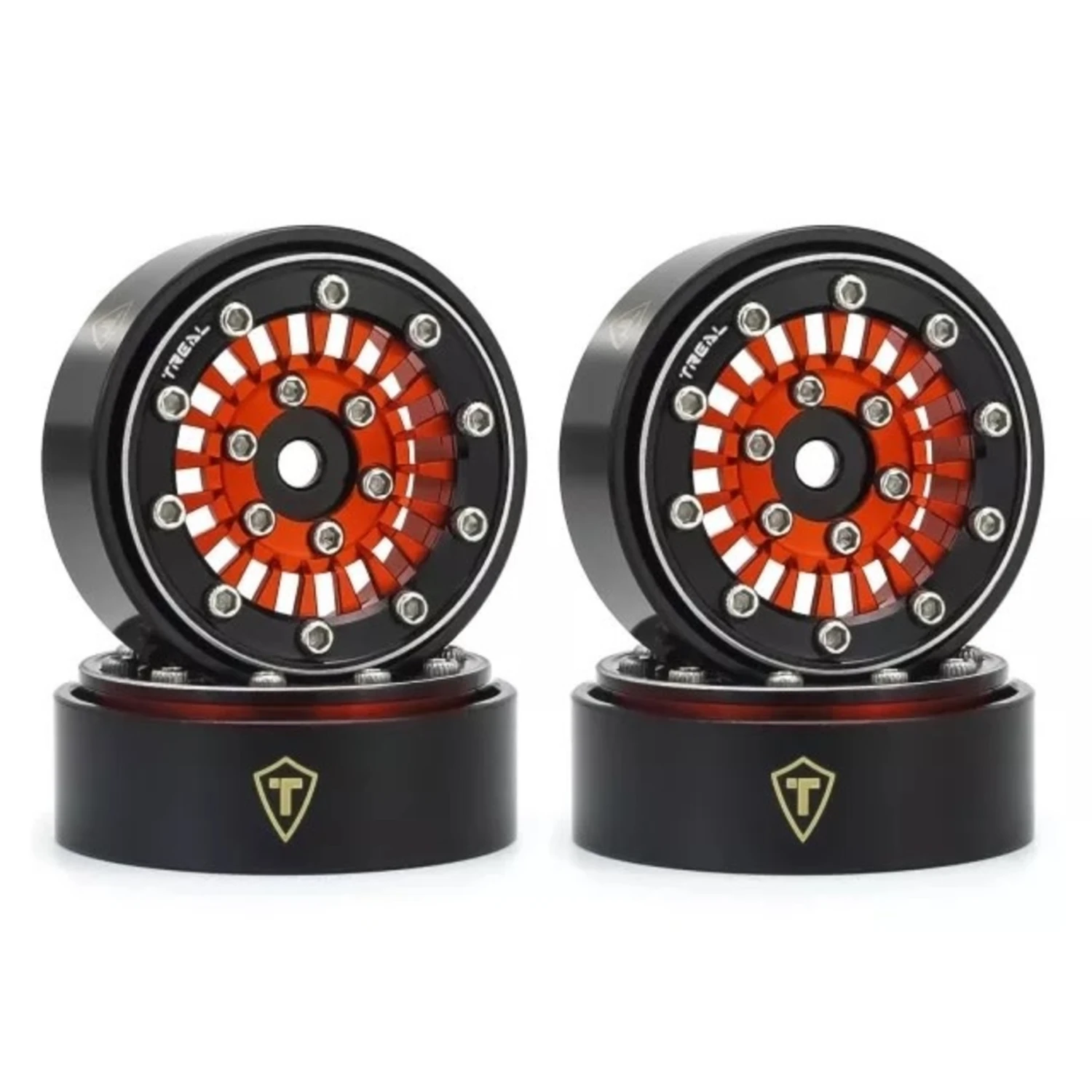 TREAL Type-C 1.0" Beadlock Wheels For Axial SCX24 (Red) #X003932QM1 1 TREAL Type-C 1.0" Beadlock Wheels For Axial SCX24 (Red) #X003932QM1