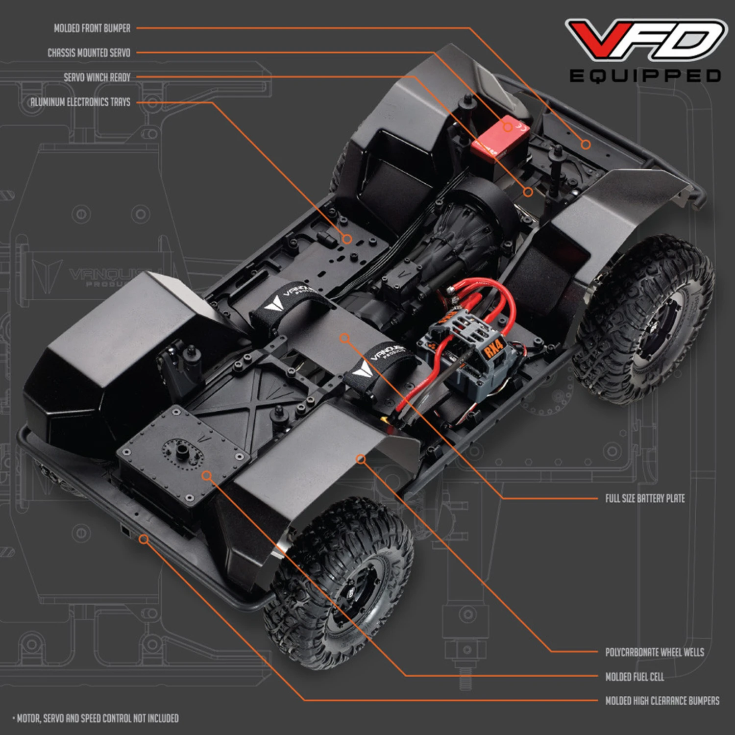 Vanquish Products VS4-10 Ultra Rock Crawler Kit W/Origin Half Cab Body (Silver) #VPS09005 6 Vanquish Products VS4-10 Ultra Rock Crawler Kit W/Origin Half Cab Body (Silver) #VPS09005 - Image 6